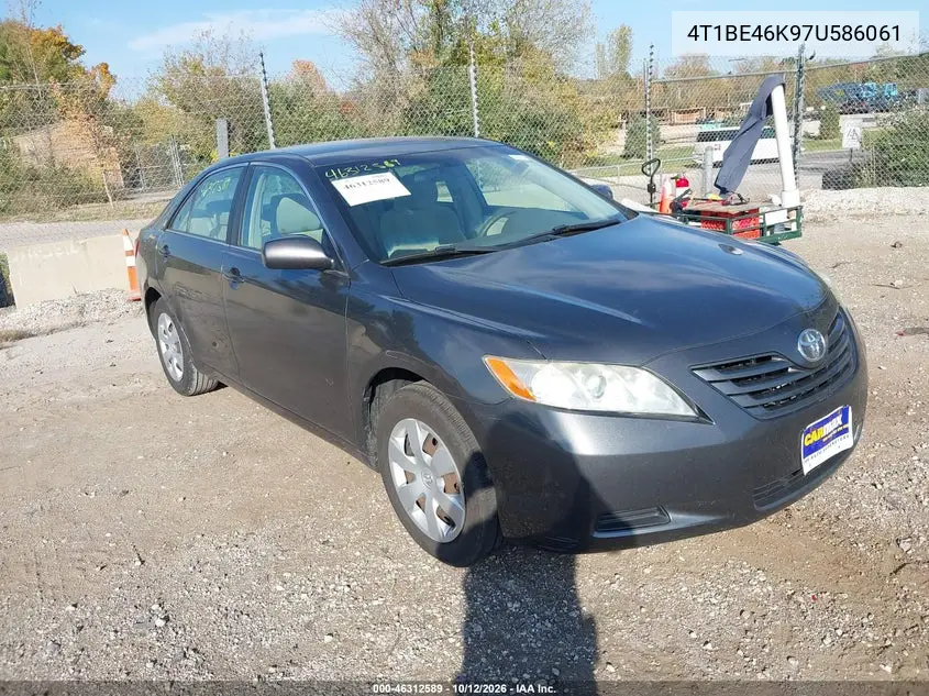 TOYOTA CAMRY 2007, VIN 4T1BE46K97U586061