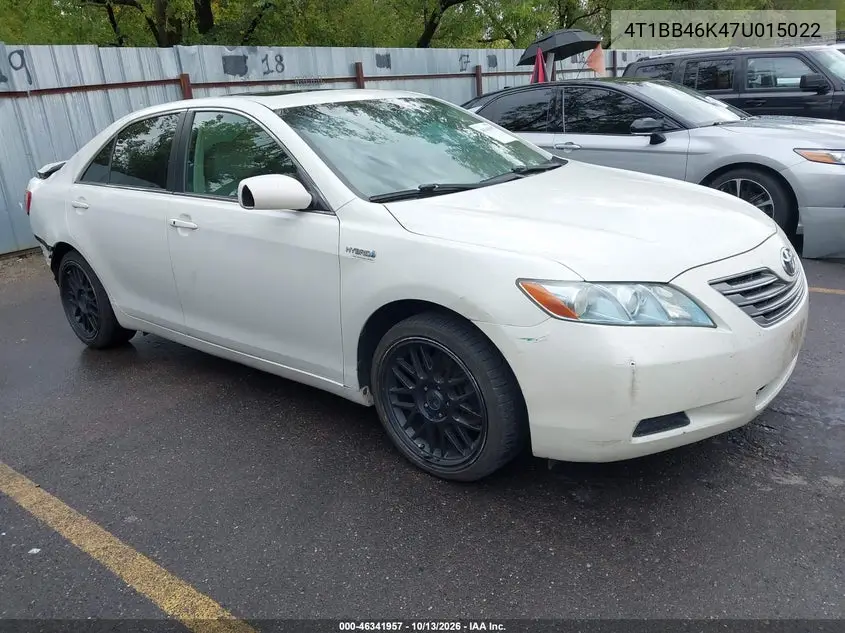 TOYOTA CAMRY 2007, VIN 4T1BB46K47U015022