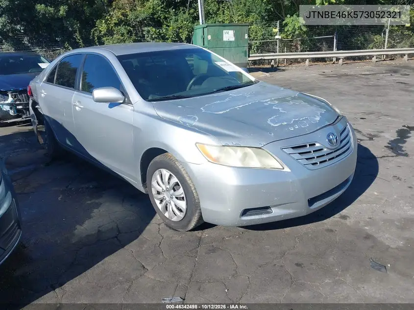TOYOTA CAMRY 2007, VIN JTNBE46K573052321