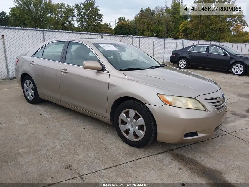 TOYOTA CAMRY 2007, VIN 4T4BE46K27R009068