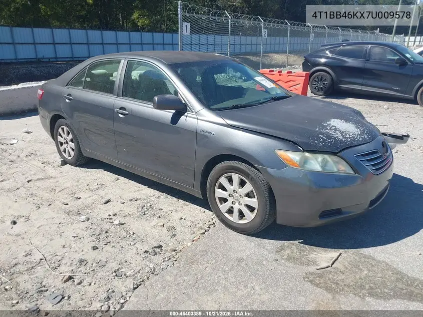 TOYOTA CAMRY 2007, VIN 4T1BB46KX7U009578