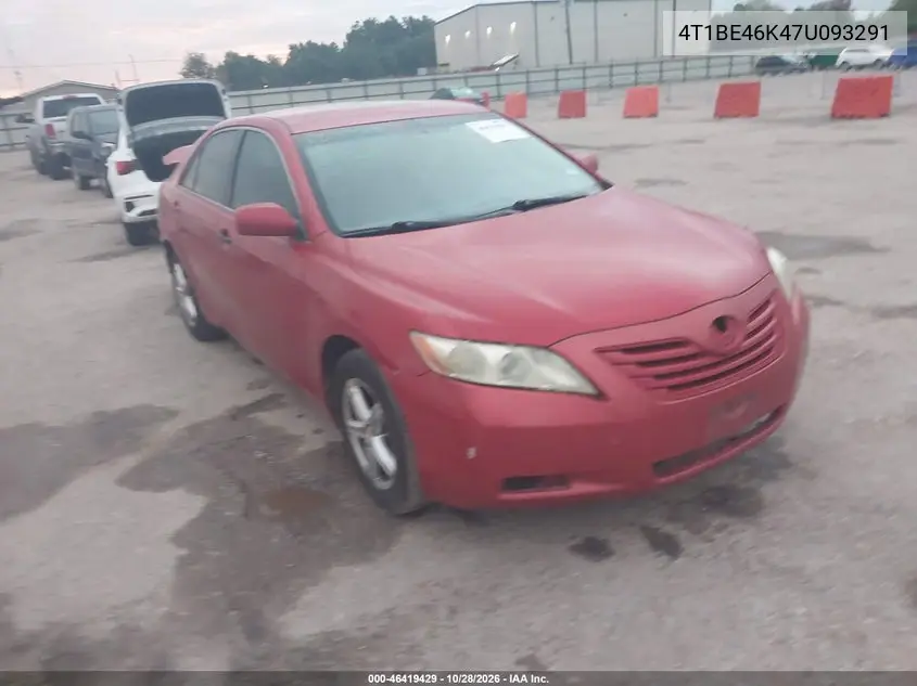 TOYOTA CAMRY 2007, VIN 4T1BE46K47U093291