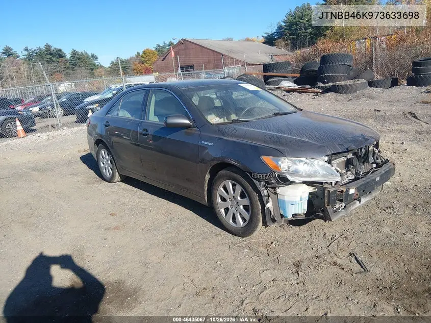 TOYOTA CAMRY 2007, VIN JTNBB46K073033698