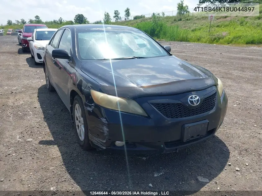 TOYOTA CAMRY 2008, VIN 4T1BB46K18U044897