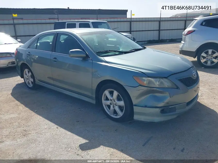 TOYOTA CAMRY 2008, VIN 4T1BE46K68U734491