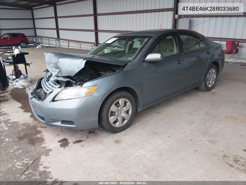 2008 TOYOTA CAMRY VIN 4T4BE46K28R033680 — фото 2