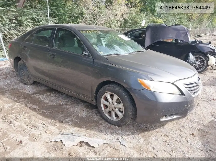 TOYOTA CAMRY 2008, VIN 4T1BE46K38U764449