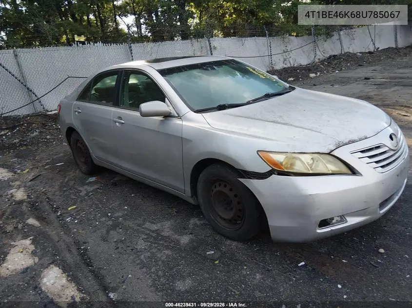 TOYOTA CAMRY 2008, VIN 4T1BE46K68U785067