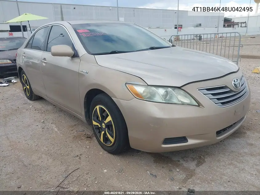 TOYOTA CAMRY 2008, VIN 4T1BB46K48U042495