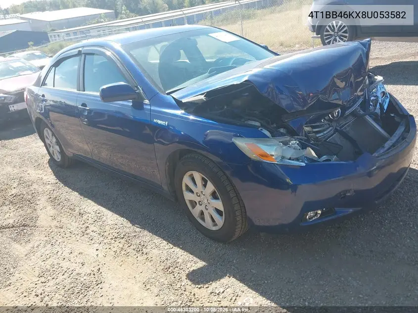 TOYOTA CAMRY 2008, VIN 4T1BB46KX8U053582