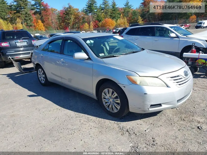 TOYOTA CAMRY 2008, VIN 4T1BE46K78U764969