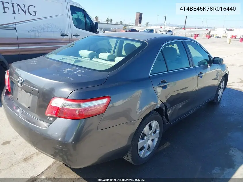 2008 TOYOTA CAMRY VIN 4T4BE46K78R016440 — фото 4