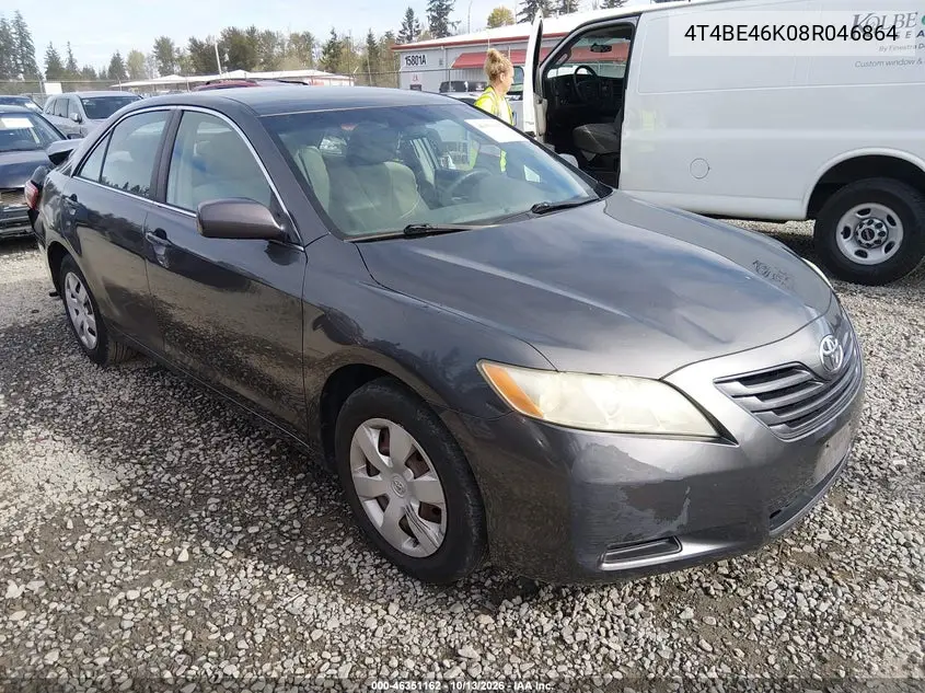 TOYOTA CAMRY 2008, VIN 4T4BE46K08R046864