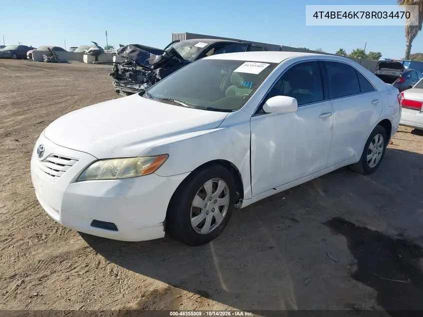 2008 TOYOTA CAMRY VIN 4T4BE46K78R034470 — фото 2
