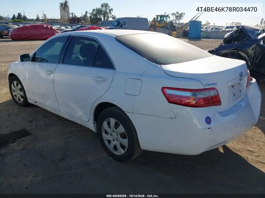 2008 TOYOTA CAMRY VIN 4T4BE46K78R034470 — фото 3