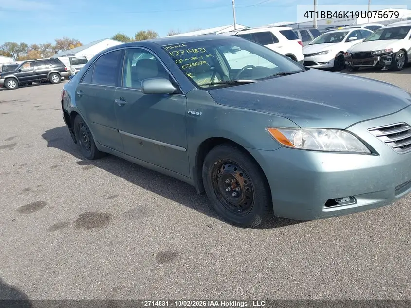 TOYOTA CAMRY 2009, VIN 4T1BB46K19U075679