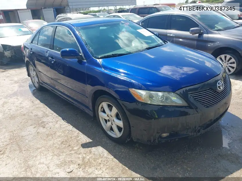 TOYOTA CAMRY 2009, VIN 4T1BE46KX9U387345
