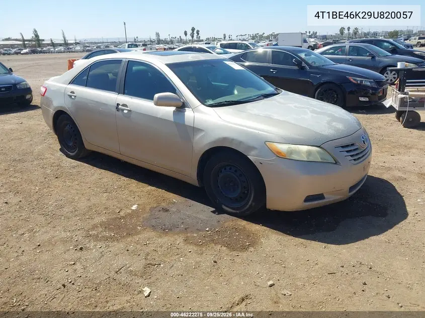 TOYOTA CAMRY 2009, VIN 4T1BE46K29U820057