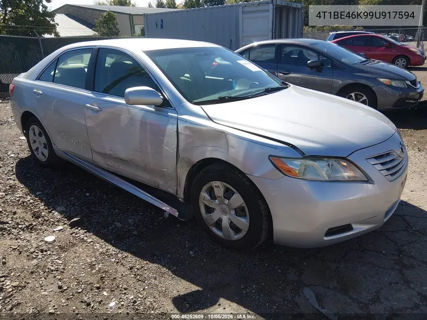 TOYOTA CAMRY 2009, VIN 4T1BE46K99U917594