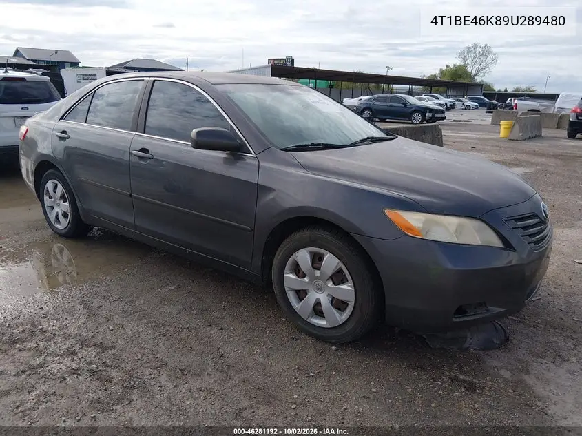 TOYOTA CAMRY 2009, VIN 4T1BE46K89U289480