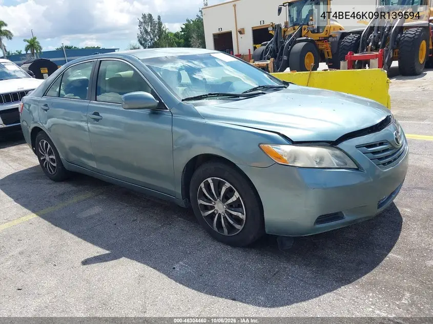 TOYOTA CAMRY 2009, VIN 4T4BE46K09R139594