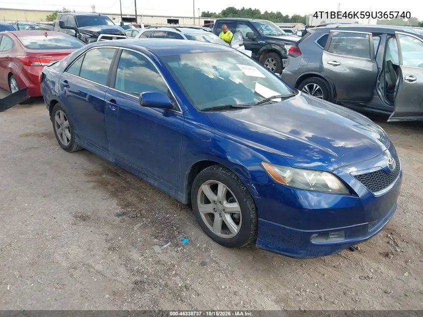 TOYOTA CAMRY 2009, VIN 4T1BE46K59U365740