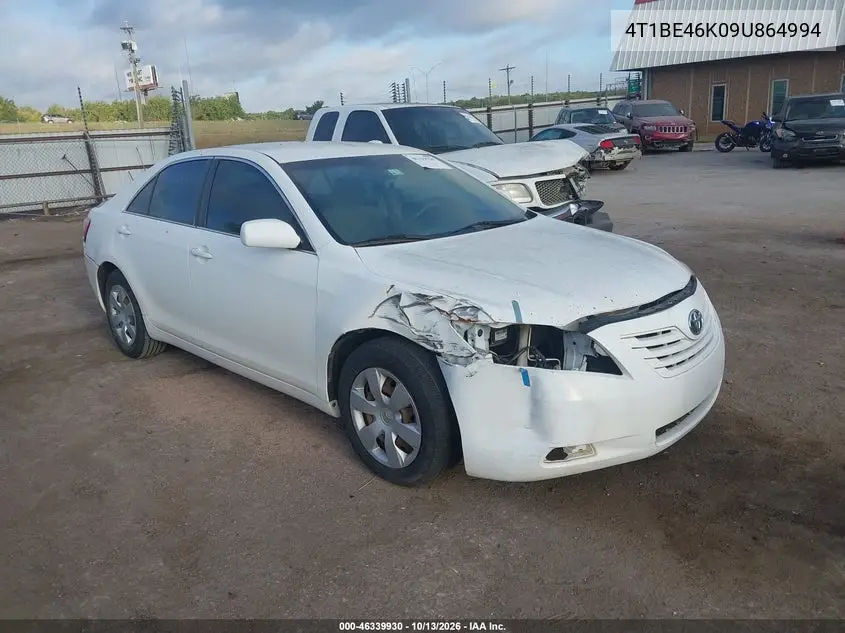 TOYOTA CAMRY 2009, VIN 4T1BE46K09U864994