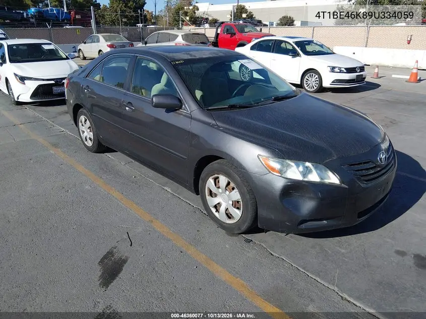 TOYOTA CAMRY 2009, VIN 4T1BE46K89U334059