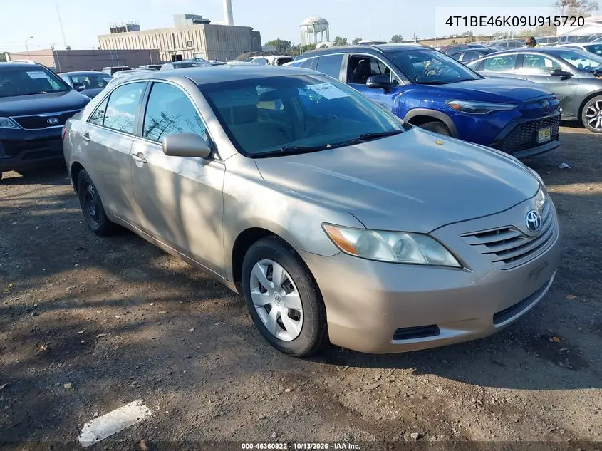 TOYOTA CAMRY 2009, VIN 4T1BE46K09U915720