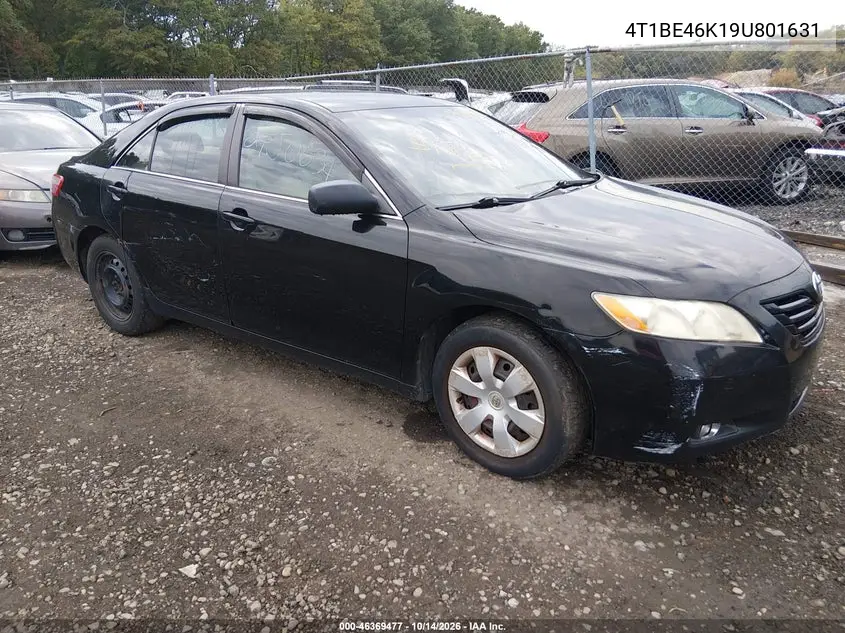 TOYOTA CAMRY 2009, VIN 4T1BE46K19U801631