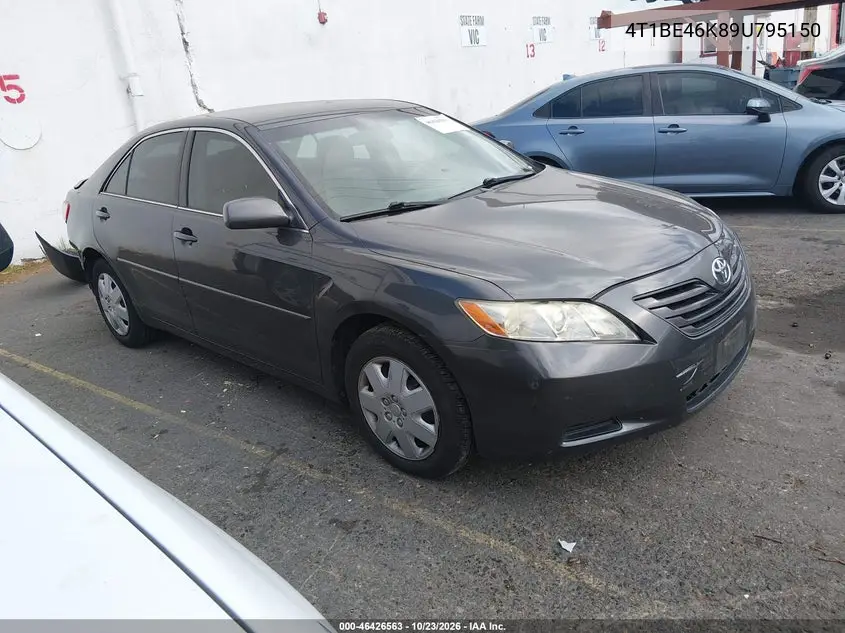 TOYOTA CAMRY 2009, VIN 4T1BE46K89U795150