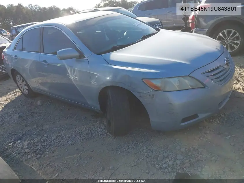 TOYOTA CAMRY 2009, VIN 4T1BE46K19U843801