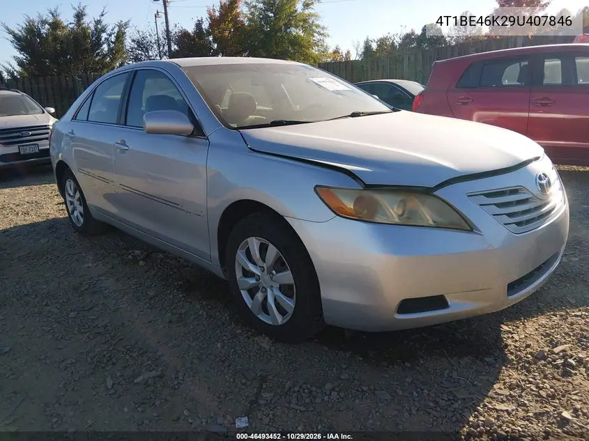 TOYOTA CAMRY 2009, VIN 4T1BE46K29U407846