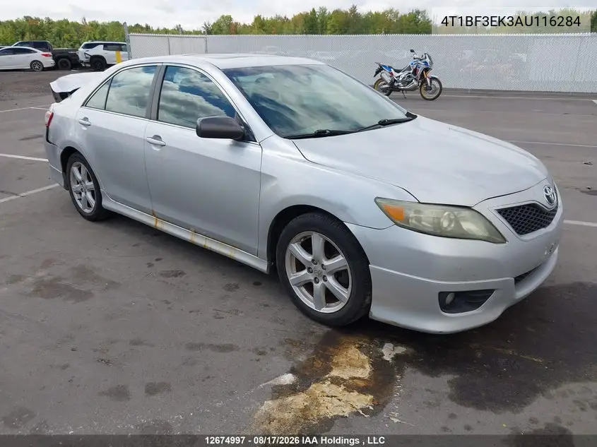 TOYOTA CAMRY 2010, VIN 4T1BF3EK3AU116284