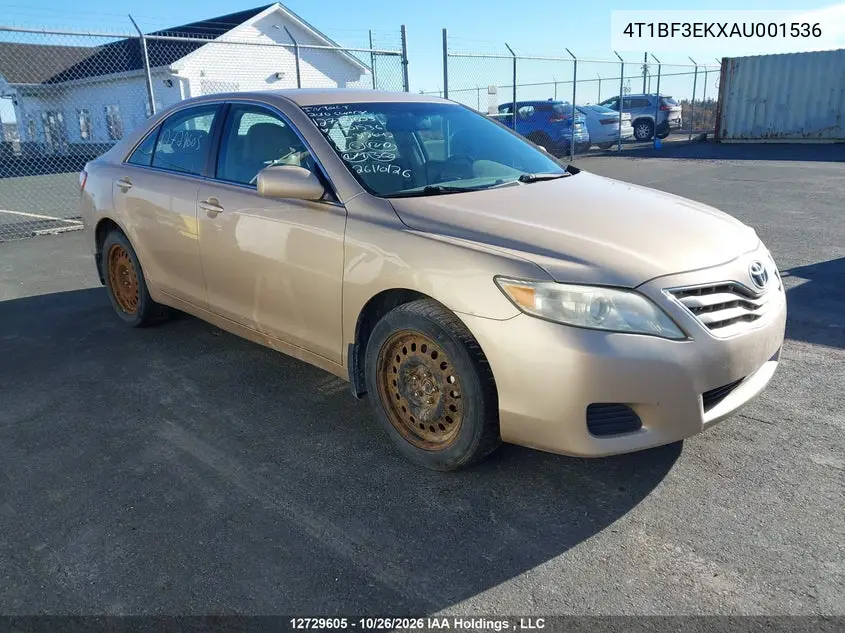 TOYOTA CAMRY 2010, VIN 4T1BF3EKXAU001536