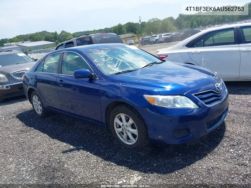 TOYOTA CAMRY 2010, VIN 4T1BF3EK6AU562753