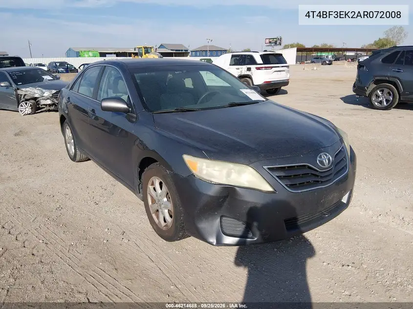 TOYOTA CAMRY 2010, VIN 4T4BF3EK2AR072008