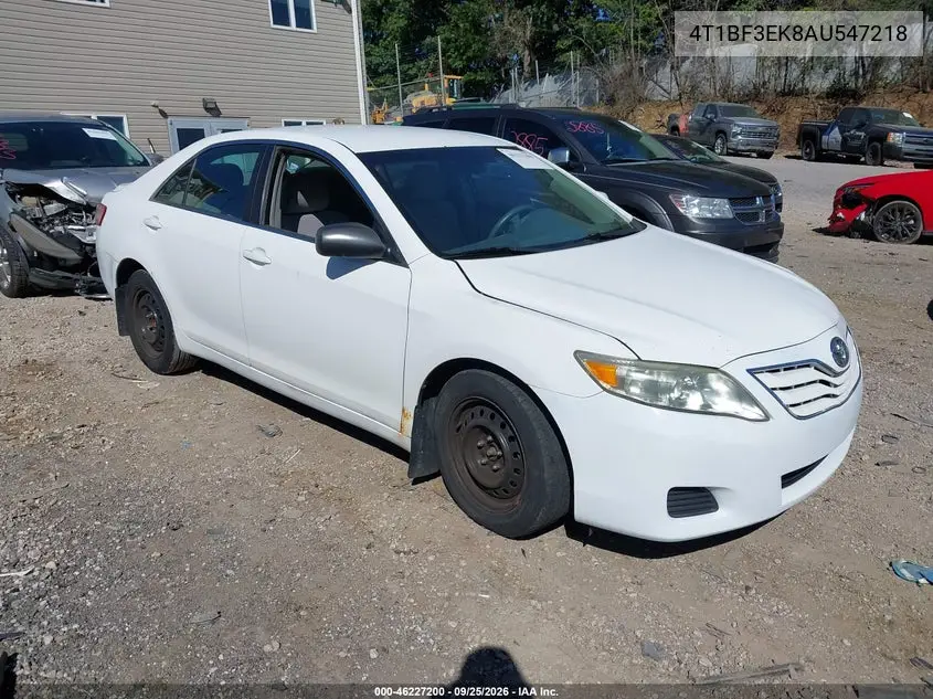 TOYOTA CAMRY 2010, VIN 4T1BF3EK8AU547218