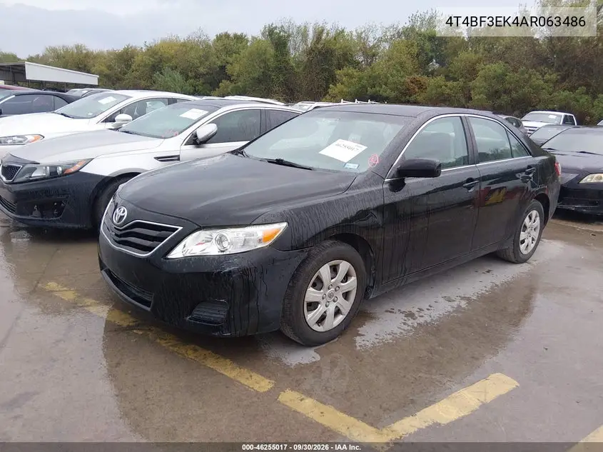 2010 TOYOTA CAMRY VIN 4T4BF3EK4AR063486 — фото 2