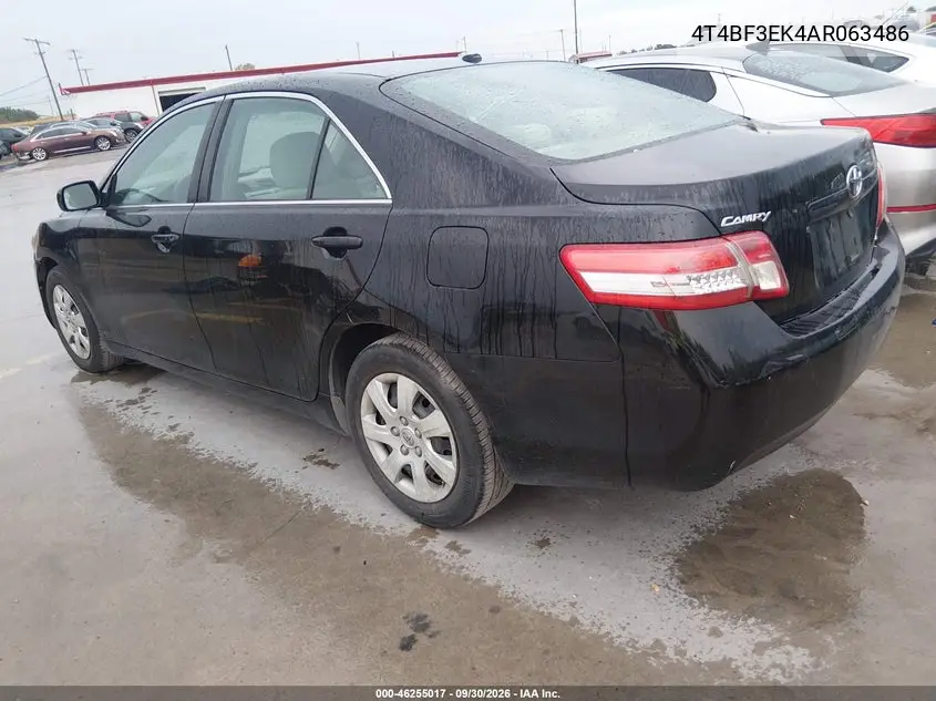2010 TOYOTA CAMRY VIN 4T4BF3EK4AR063486 — фото 3