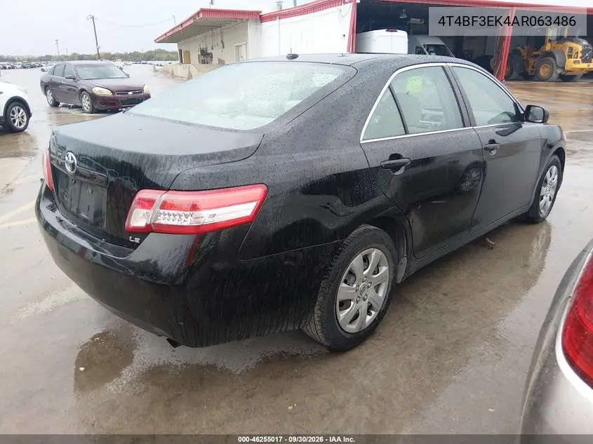 2010 TOYOTA CAMRY VIN 4T4BF3EK4AR063486 — фото 4