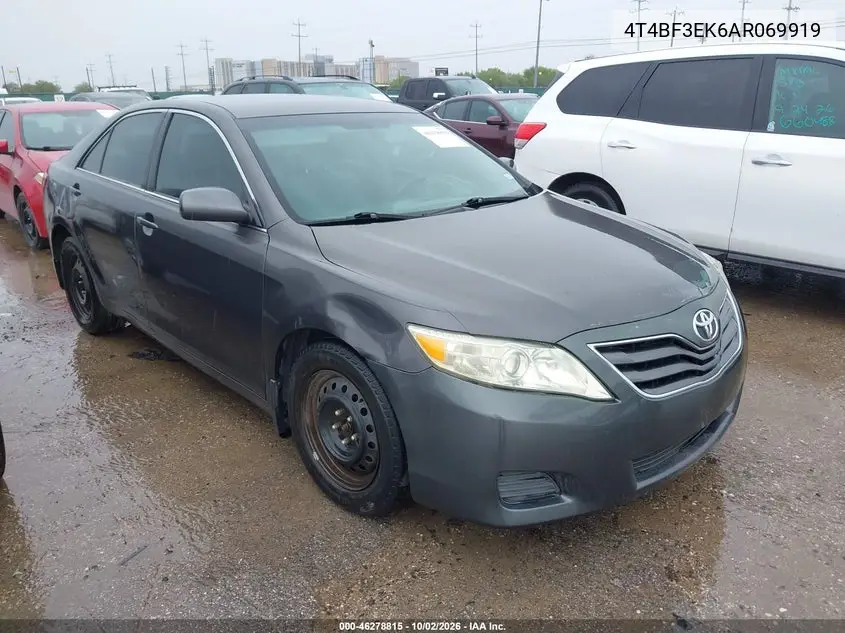 TOYOTA CAMRY 2010, VIN 4T4BF3EK6AR069919