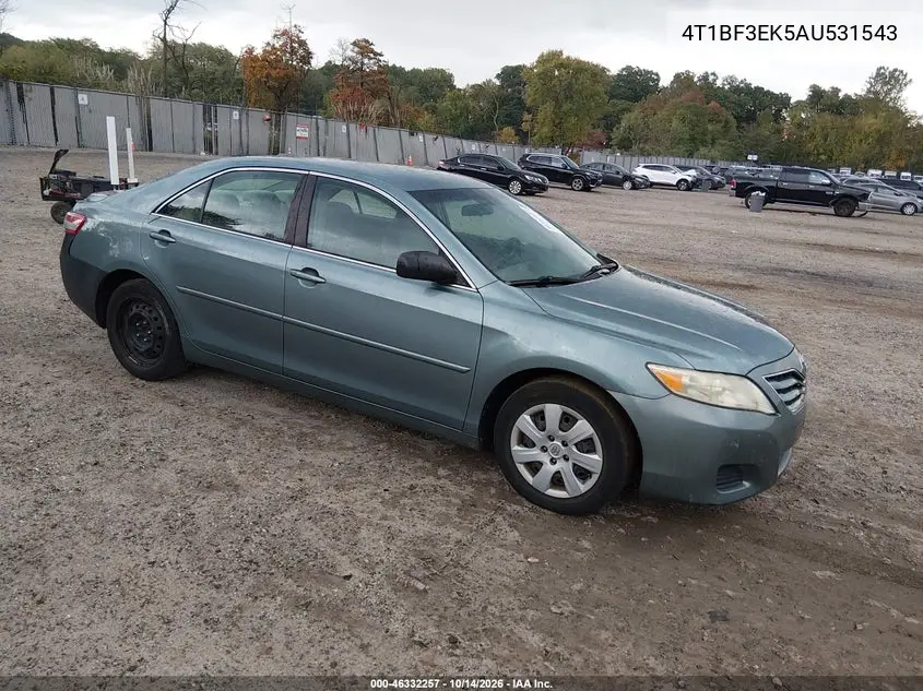 TOYOTA CAMRY 2010, VIN 4T1BF3EK5AU531543
