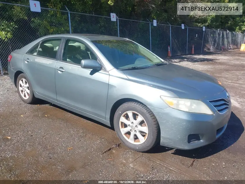 TOYOTA CAMRY 2010, VIN 4T1BF3EKXAU572914