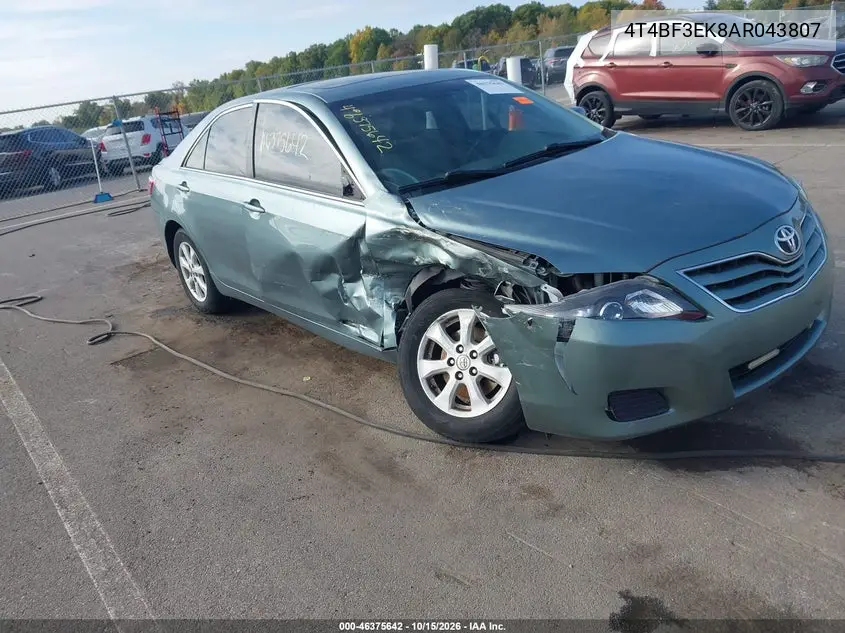TOYOTA CAMRY 2010, VIN 4T4BF3EK8AR043807