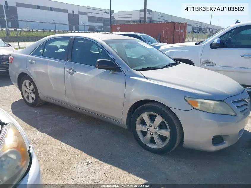TOYOTA CAMRY 2010, VIN 4T1BK3EK7AU103582