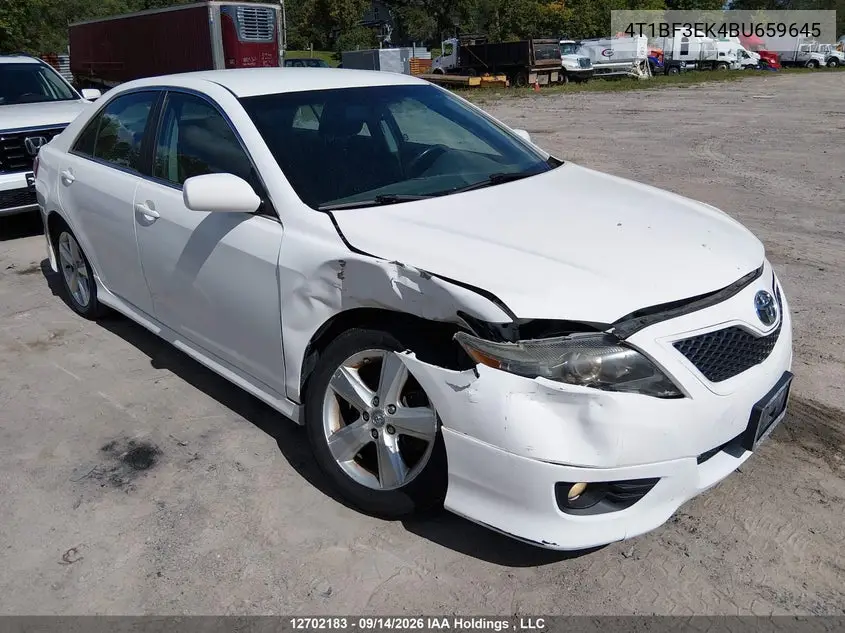 TOYOTA CAMRY 2011, VIN 4T1BF3EK4BU659645