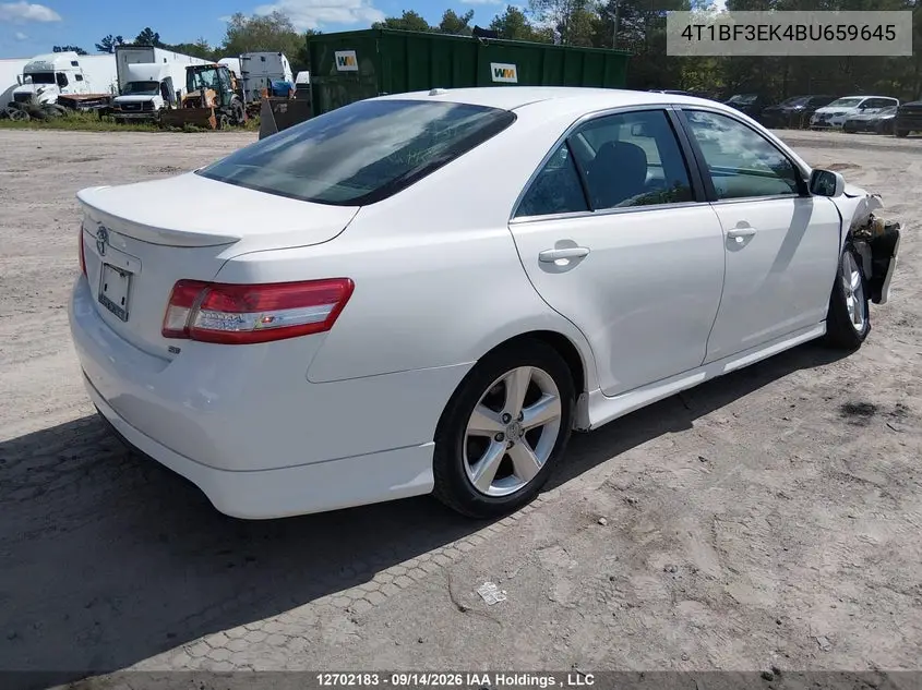 2011 TOYOTA CAMRY VIN 4T1BF3EK4BU659645 — фото 4