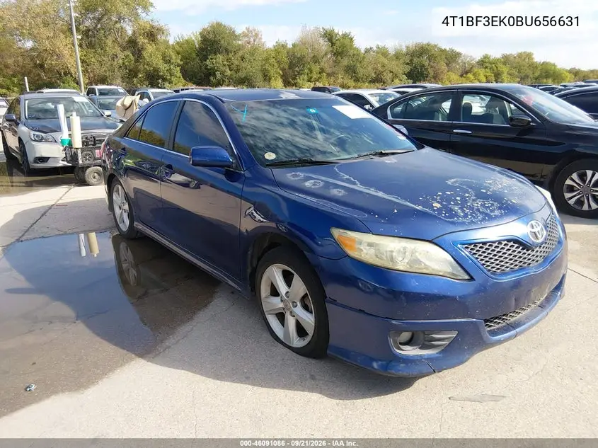 TOYOTA CAMRY 2011, VIN 4T1BF3EK0BU656631