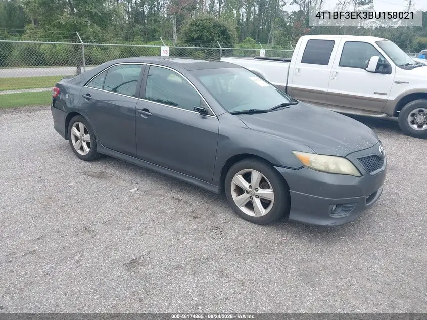 TOYOTA CAMRY 2011, VIN 4T1BF3EK3BU158021